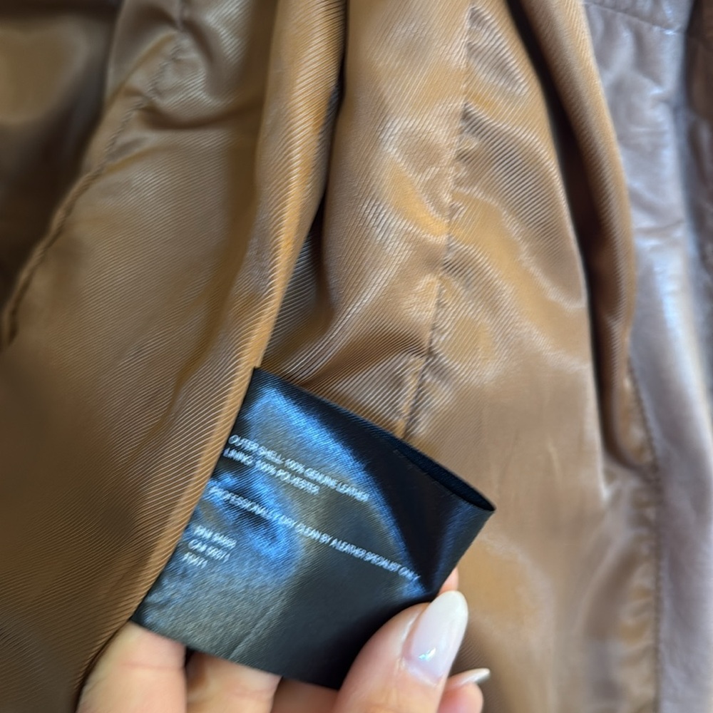 BERNARDO 100% soft LEATHER JACKET motorcycle moto  small - Picture 5 of 6